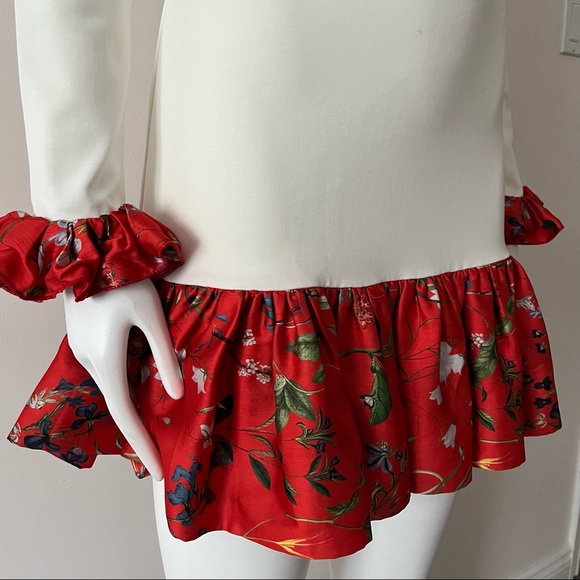 Alexis Estelle Off-the-Shoulder Flounce Mini Dress / Size XS / Bell Cuff - Picture 7 of 15